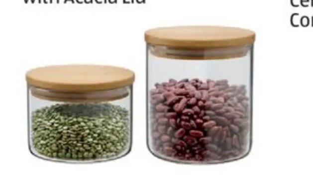 Crofton Glass Container with Acacia Lid