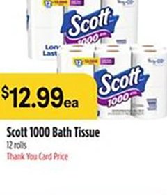 Scott 1000 Bath Tissue