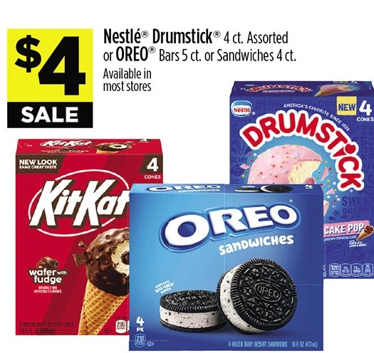 Nestle Drumstick, KitKat, or Oreo