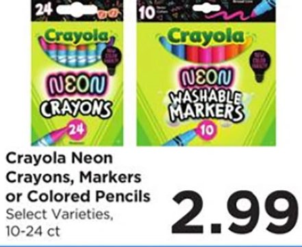 Crayola Neon Crayons, Markers or Colored Pencils