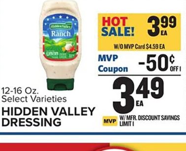 HIDDEN VALLEY DRESSING
