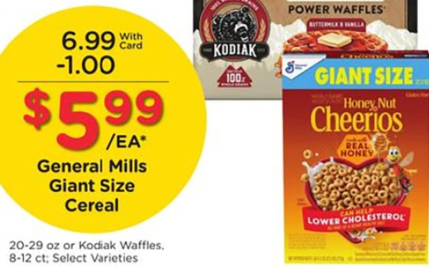 General Mills Giant Size Cereal