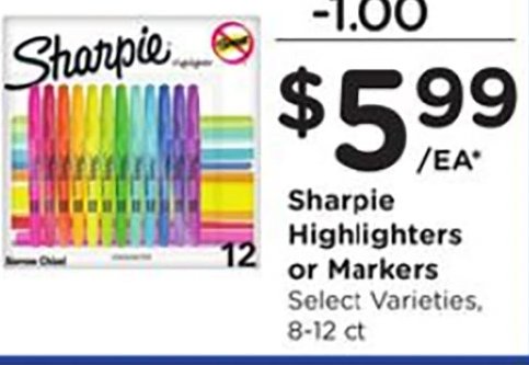 Sharpie Highlighters or Markers