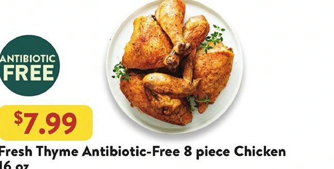 Fresh Thyme Antibiotic-Free 8 piece Chicken