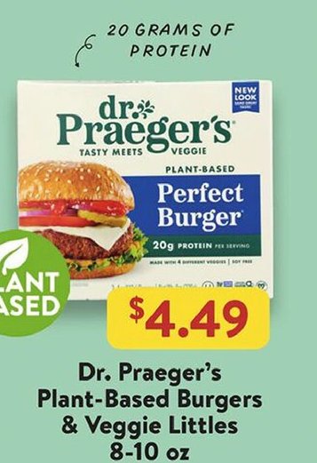 Dr. Praeger's Plant-Based Burgers & Veggie Littles