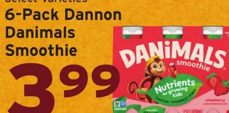 6-Pack Dannon Danimals Smoothie