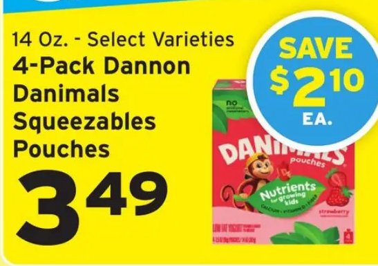 Dannon Danimals Squeezables Pouches