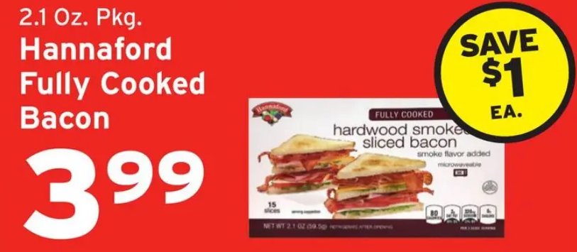 Hannaford Fully Cooked Bacon