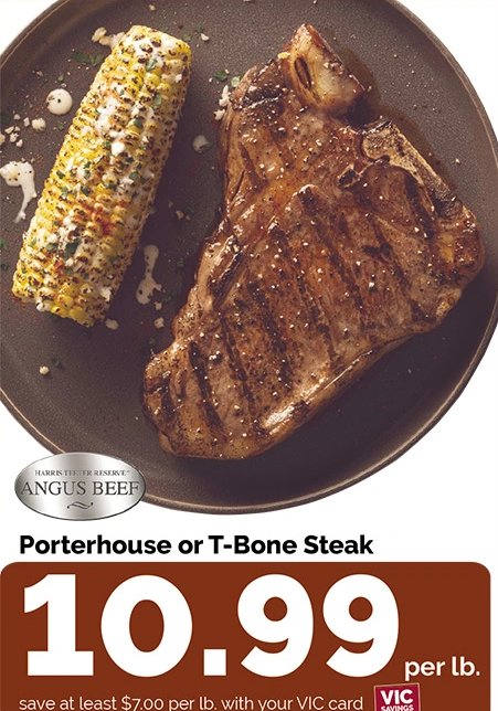 Porterhouse or T-Bone Steak