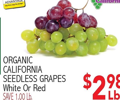 ORGANIC CALIFORNIA SEEDLESS GRAPES