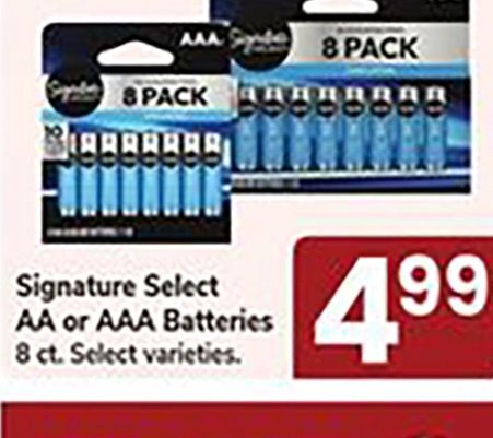Signature Select AA or AAA Batteries