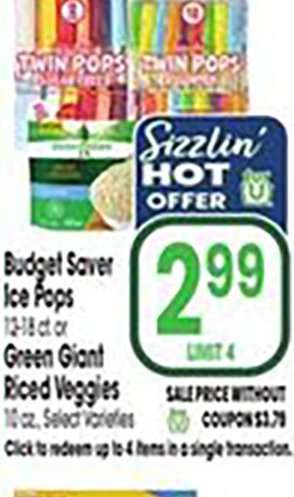 Budget Saver Ice Pops