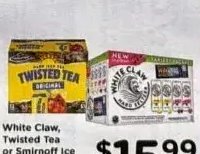 White Claw, Twisted Tea or Smirnoff Ice