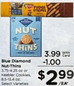 Blue Diamond Nut-Thins or Keebler Cookies