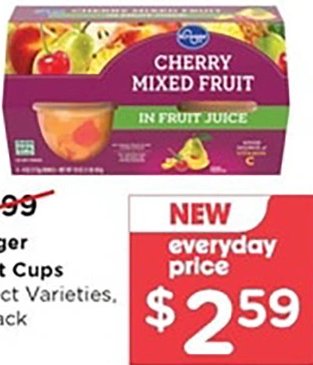 Kroger Fruit Cups