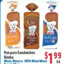Pan para Sandwiches Bimbo
