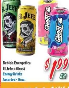 Bebida Energetica El Jefe o Ghost