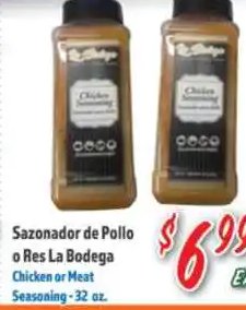 Sazonador de Pollo o Res La Bodega