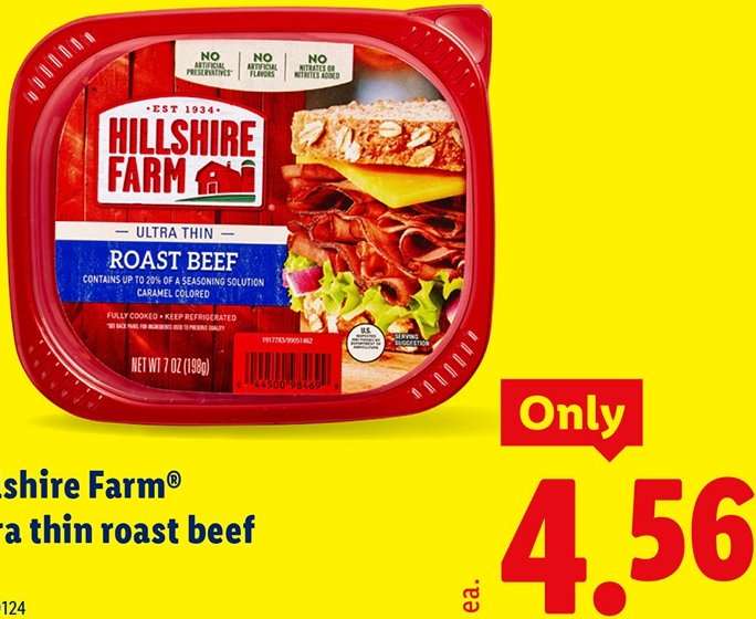 Hillshire Farm ultra thin roast beef