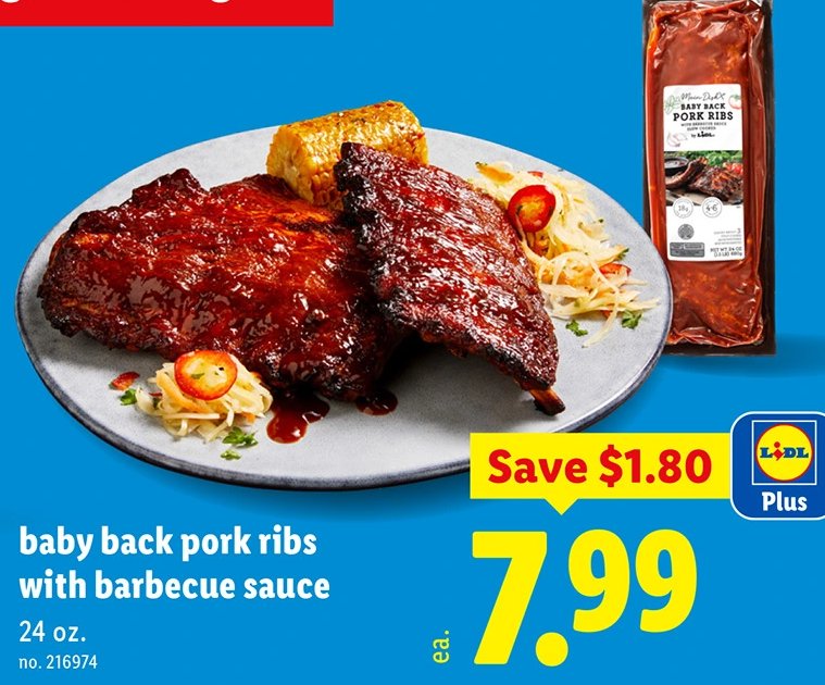 baby back pork ribs