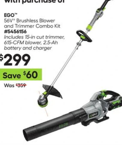 EGO 56V Brushless Blower and Trimmer Combo Kit