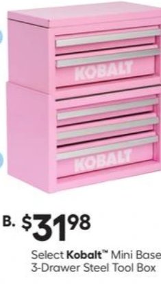 Kobalt Mini Base 3-Drawer Steel Tool Box