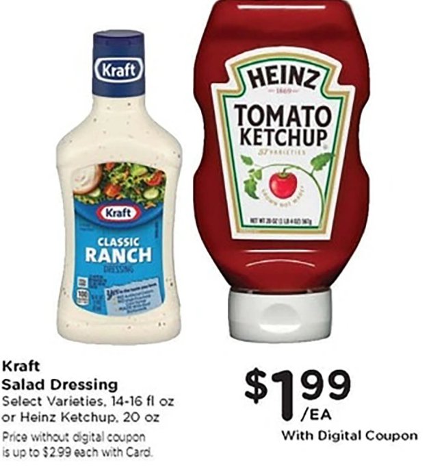 Kraft Salad Dressing or Heinz Ketchup