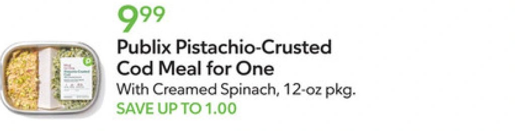 Publix Pistachio-Crusted Cod Meal for One