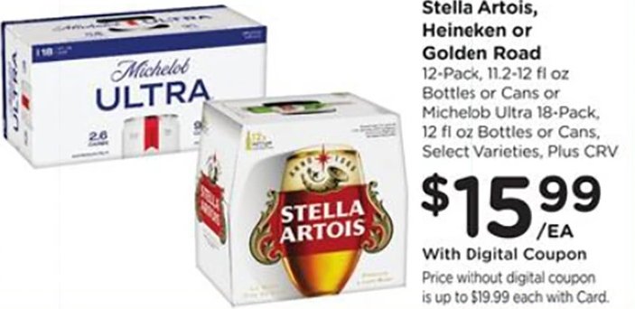 Stella Artois, Heineken or Golden Road