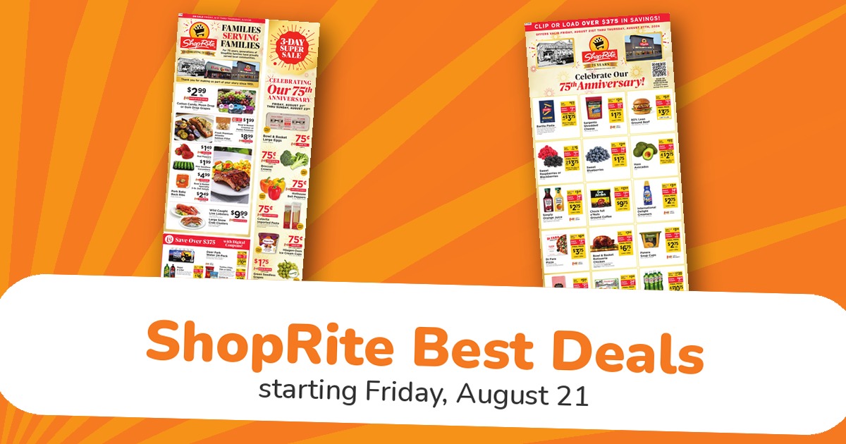 ShopRite Weekly Ad 8/21: Deli Meats Seafood And Frozen Foods