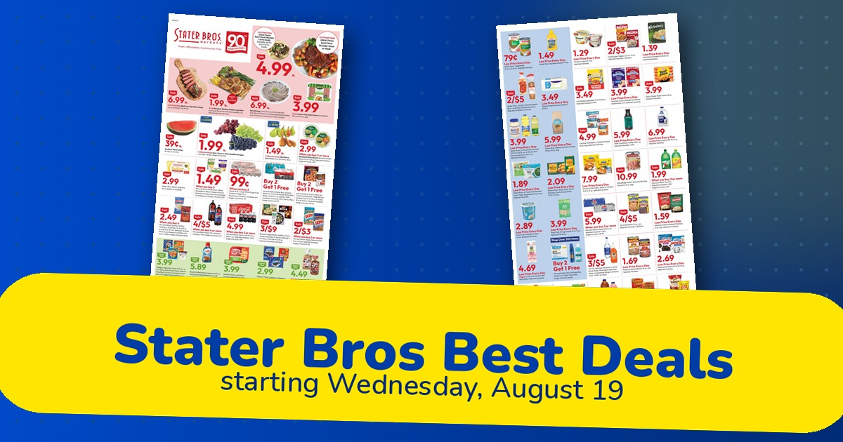 Stater Bros Weekly Ad Week of Aug 19: Frozen Foods, Dairy, and Beverage Deals