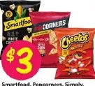 Smartfood, Popcorners, Simply, Cheetos or Rold Gold