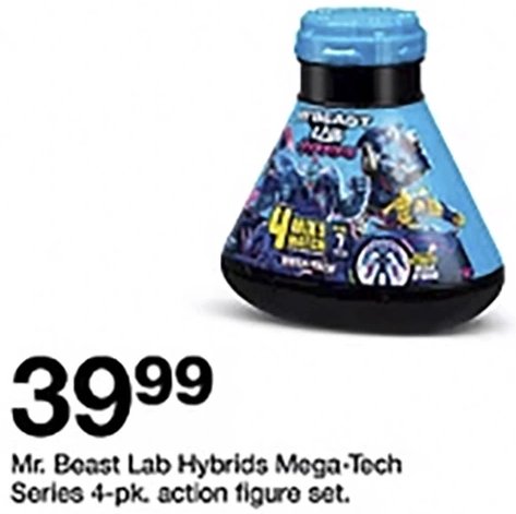 Mr. Beast Lab Hybrids Mega-Tech Series 4-pk. action figure set