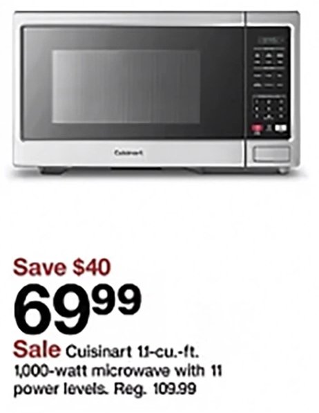 Cuisinart 1.1-cu.-ft. 1,000-watt microwave