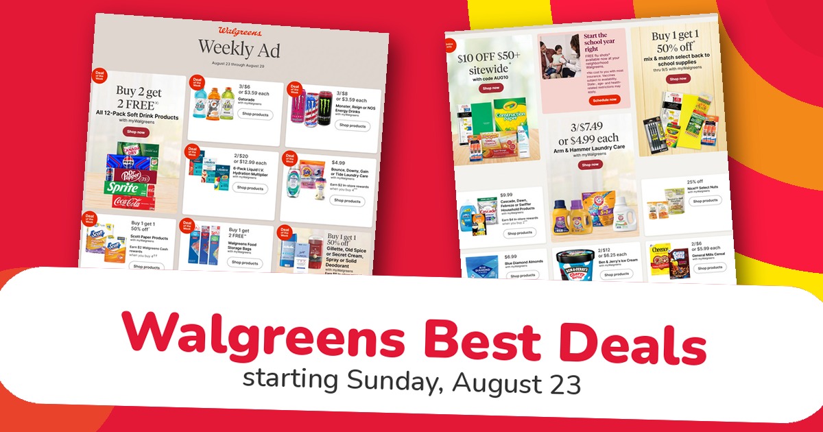 Walgreens Weekly Ad Week of Aug 23: Beauty, Pet Care, Household Essentials