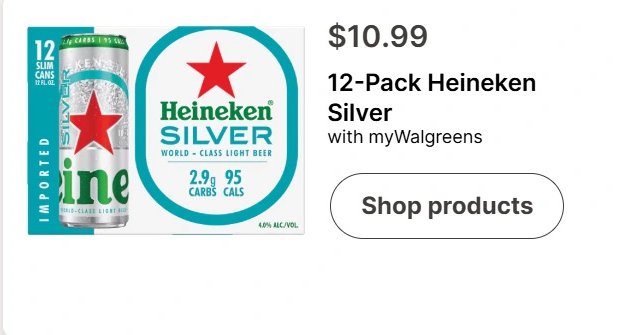 12-Pack Heineken Silver