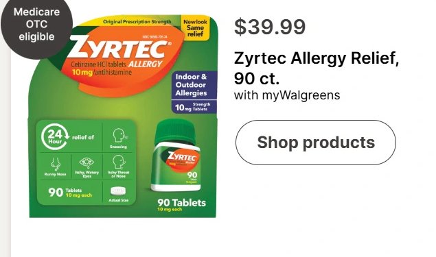 Zyrtec Allergy Relief