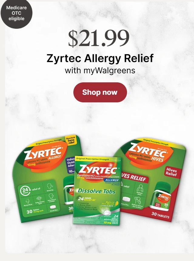 Zyrtec Allergy Relief