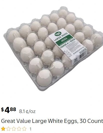Great Value Large White Eggs