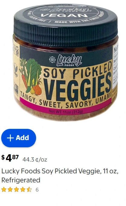Lucky Foods Soy Pickled Veggie