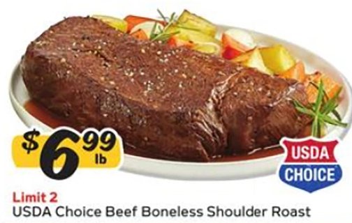 USDA Choice Beef Boneless Shoulder Roast