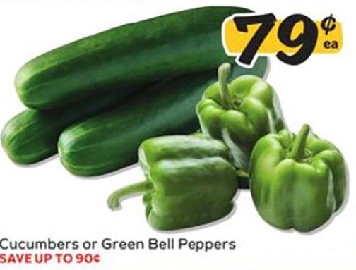 Cucumbers or Green Bell Peppers
