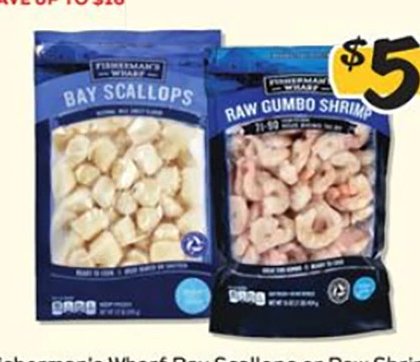 Fisherman's Wharf Bay Scallops or Raw Shrimp