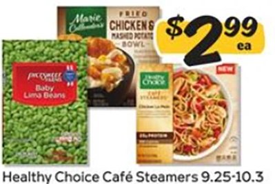 Healthy Choice Café Steamers, PictSweet Farms Vegetables or Marie Callender's Bowls