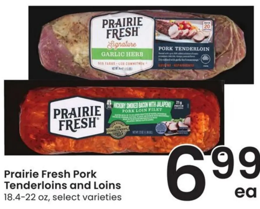 Prairie Fresh Pork Tenderloins and Loins