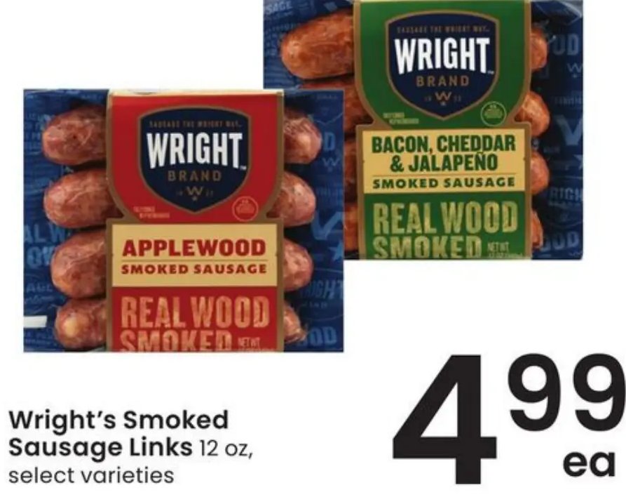 Wright's Smoked Sausage Links