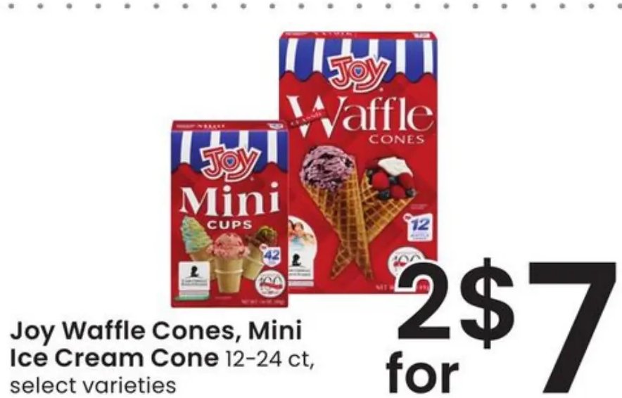 Joy Waffle Cones, Mini Ice Cream Cone