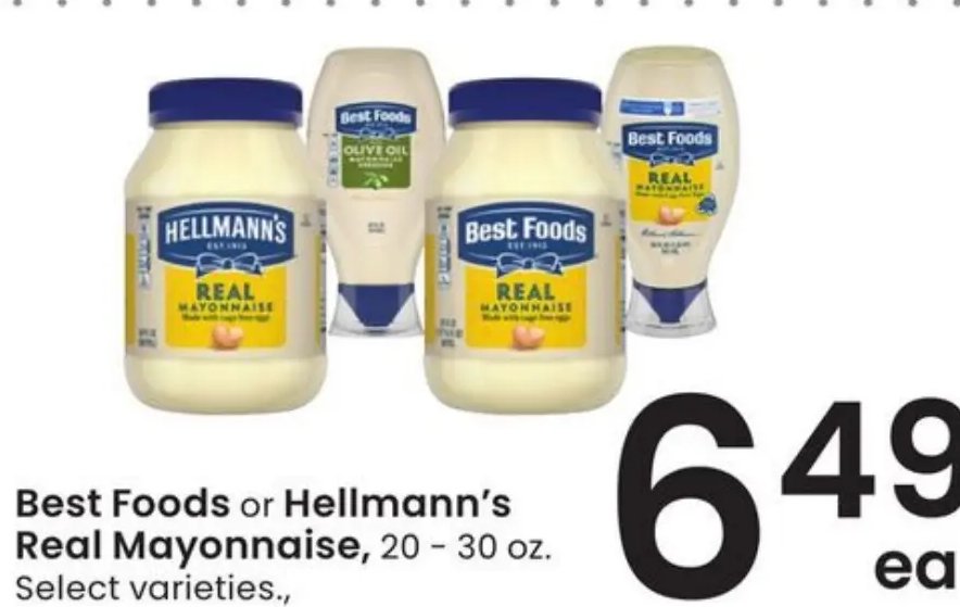 Best Foods or Hellmann's Real Mayonnaise