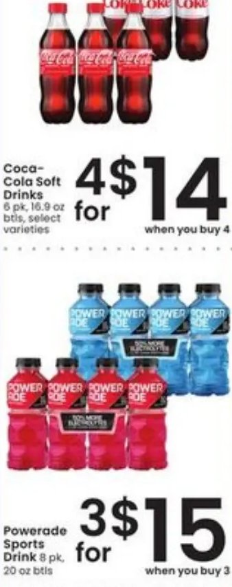 Pepsi Soft Drinks, 7-Up, Sunkist or A&W Soft Drinks
