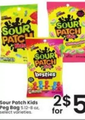 Sour Patch Kids Peg Bag